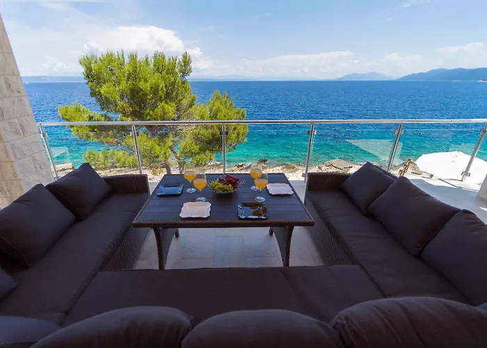 Beachfront Grski Rat Korcula With Pool By Adriaticluxuryvillas *