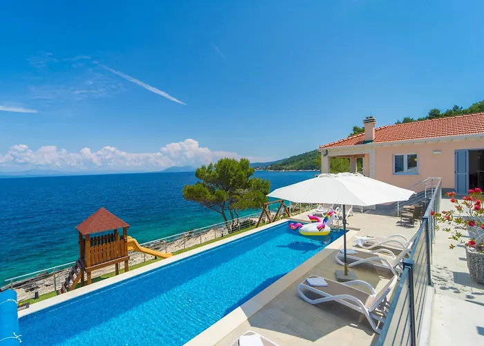 ヴィラ Beachfront Grski Rat Korcula With Pool By Adriaticluxuryvillas *